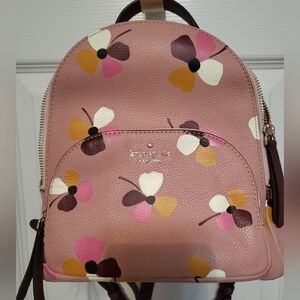 Kate Spade NY Jackson Medium Floral Bloom Print Backpack Bag Pebbled Leather